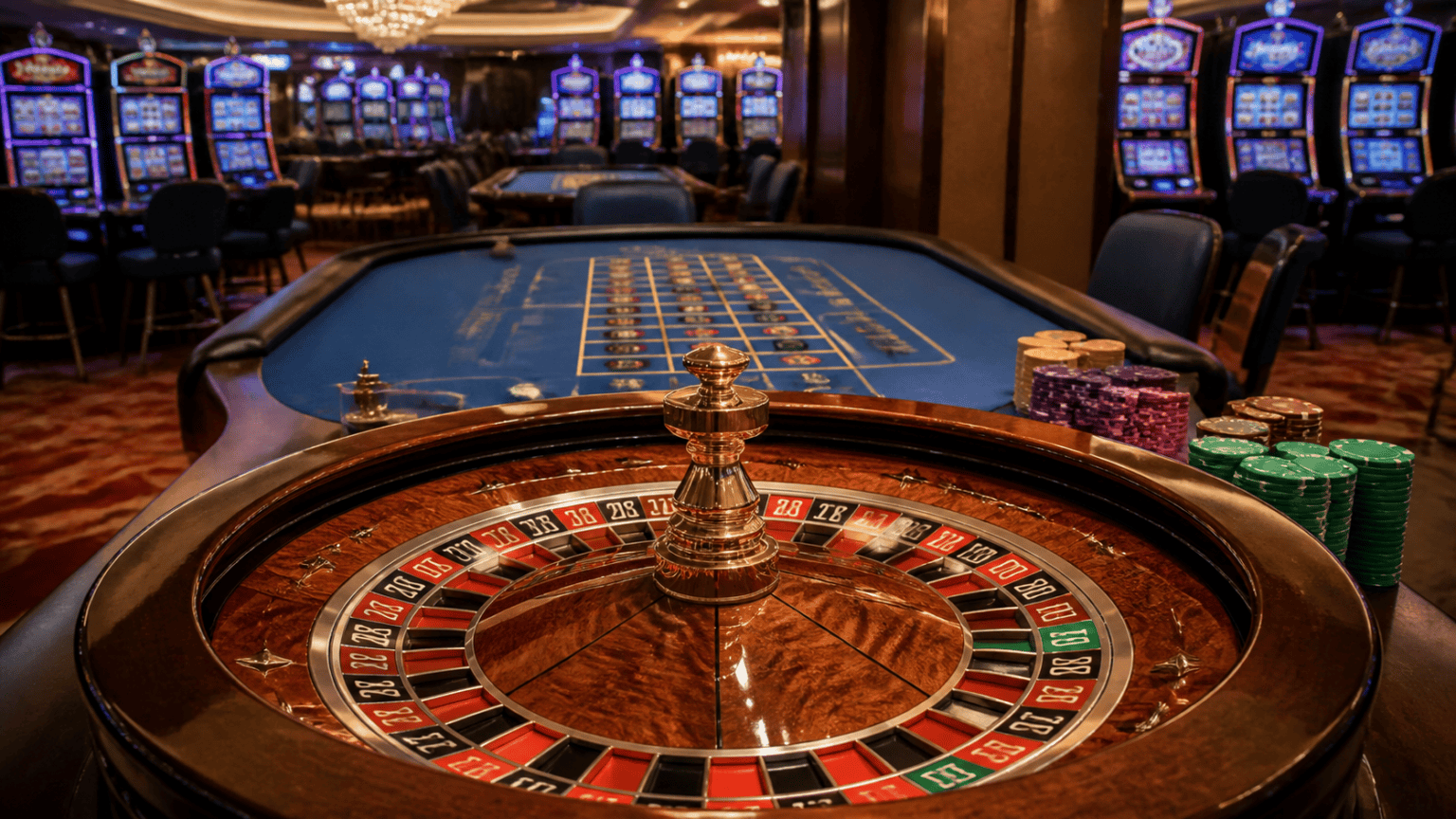 Casino non aams: criteri utili per orientarsi con maggiore consapevolezza Tavolo da roulette e slot machine in un casinò online