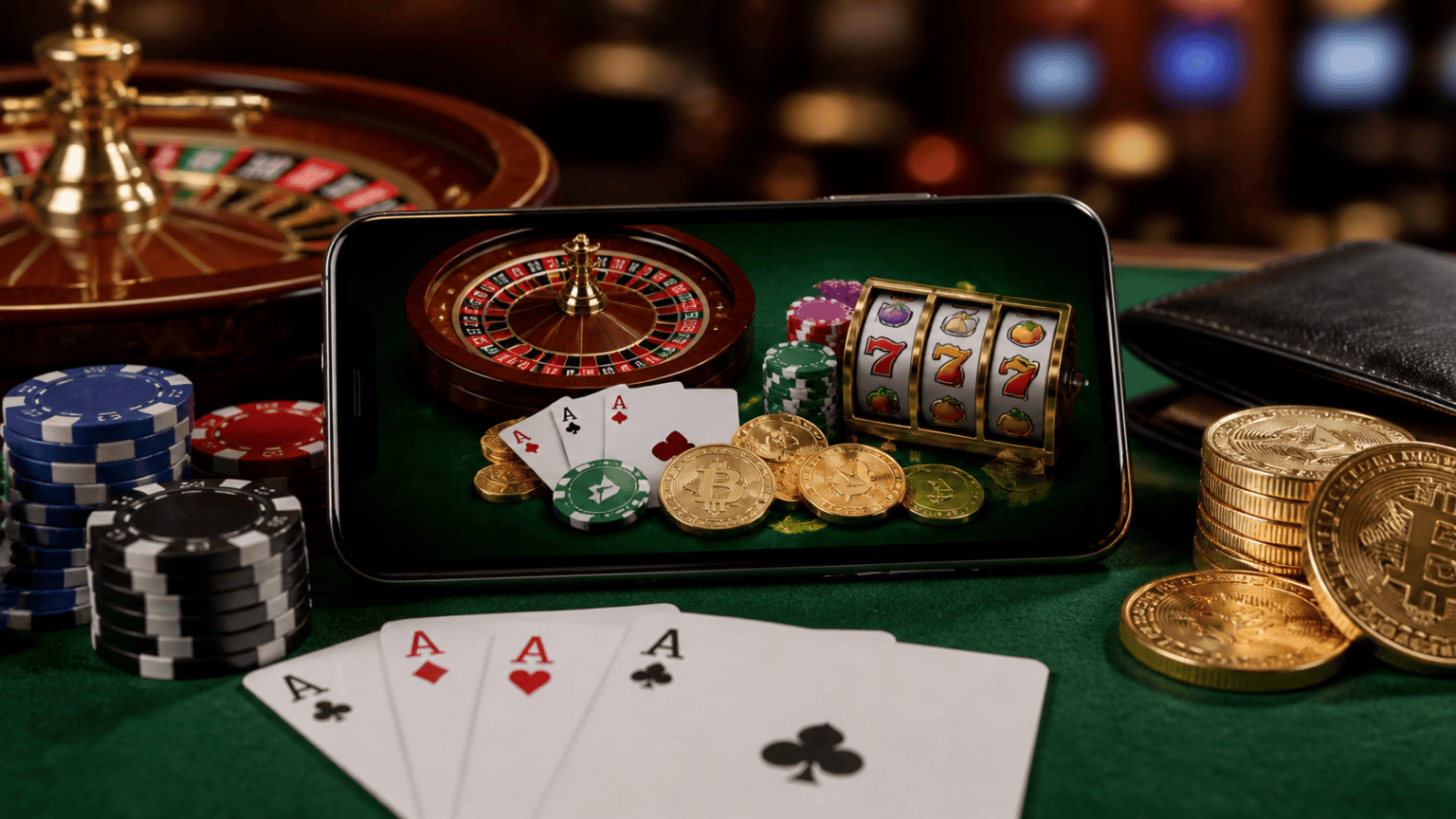 オンライン カジノ 本人 確認 不要について知っておきたい本人確認が必要になるケース Crypto casino online shown on a smartphone with casino chips