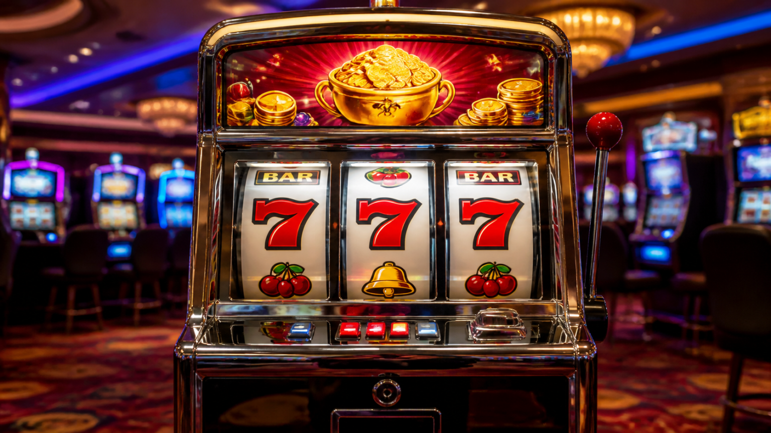 Máy slot casino với hiệu ứng nổ hũ