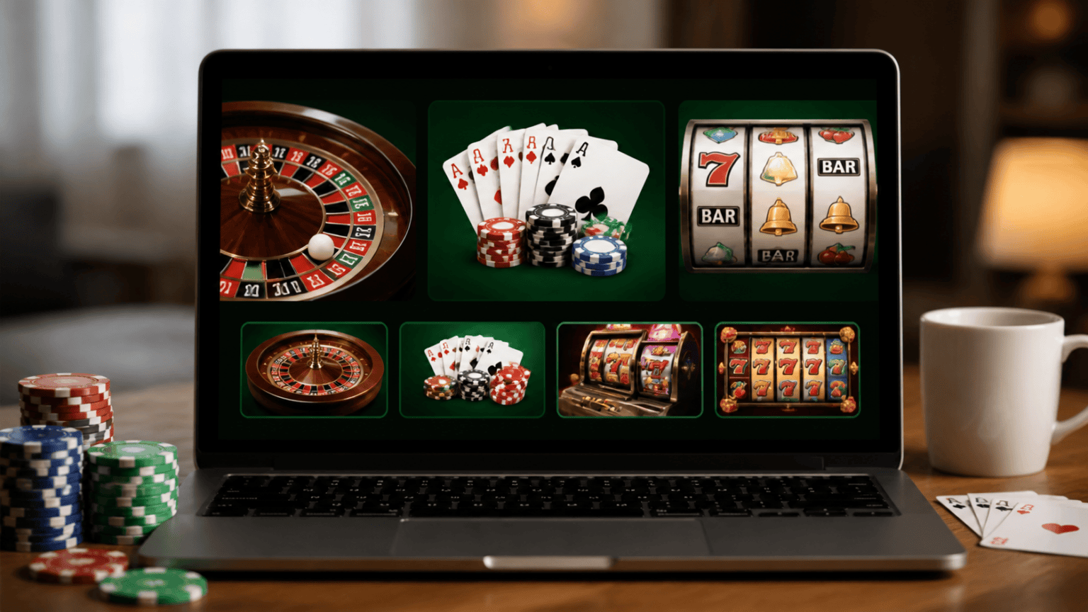 Kenali Game Judi Online Popular dalam Platform Kasino Online casino interface shown on a laptop screen
